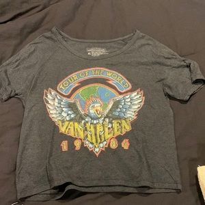 Van Halen cropped tee. Black. Size XL